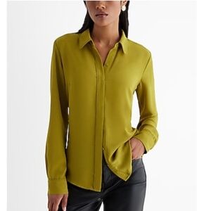 Express Georgette Relaxed Portifino Button Up Shirt XS - NWT